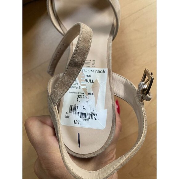 New La Canadienne platform wedge sandals taupe BNWT sz 38 Spain - Picture 4 of 7